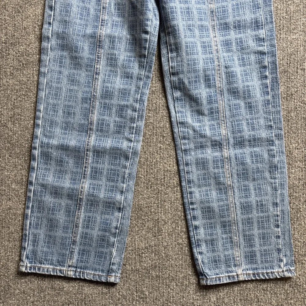Anthropologie Damson Madder Tovie Laser Check Jeans Women's US 4 UK 8 Indie NWT